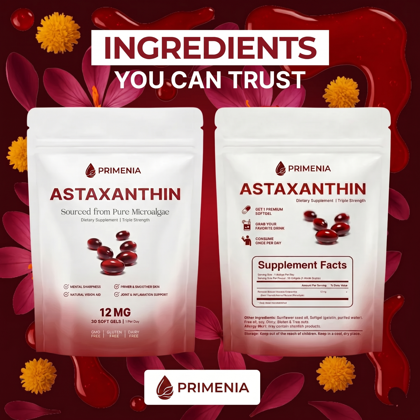 Primenia BioShield-12™ — Hawaiian Astaxanthin